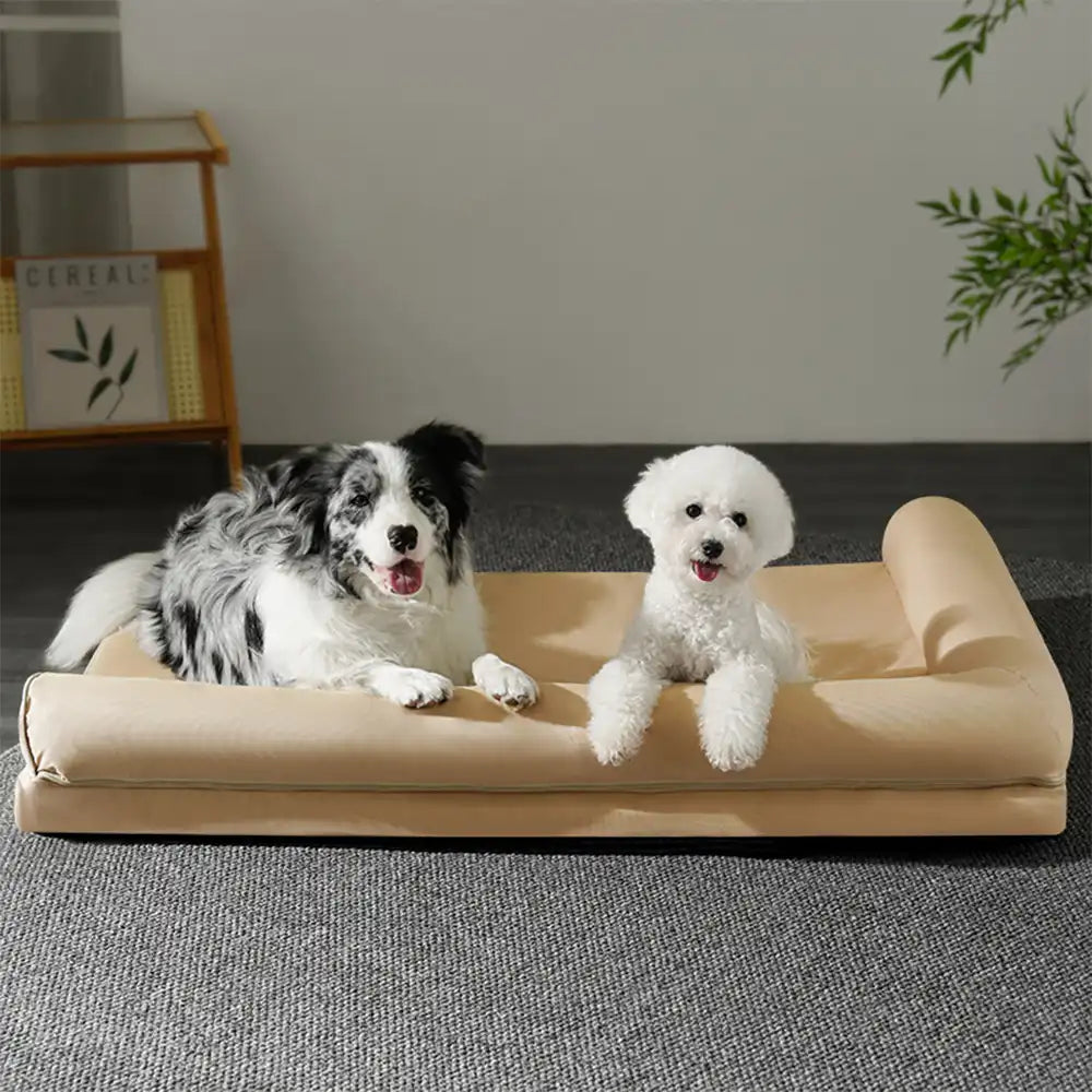 Waterproof Egg Foam Orthopaedic Bed with L Bolster Sides Large Dog Bed