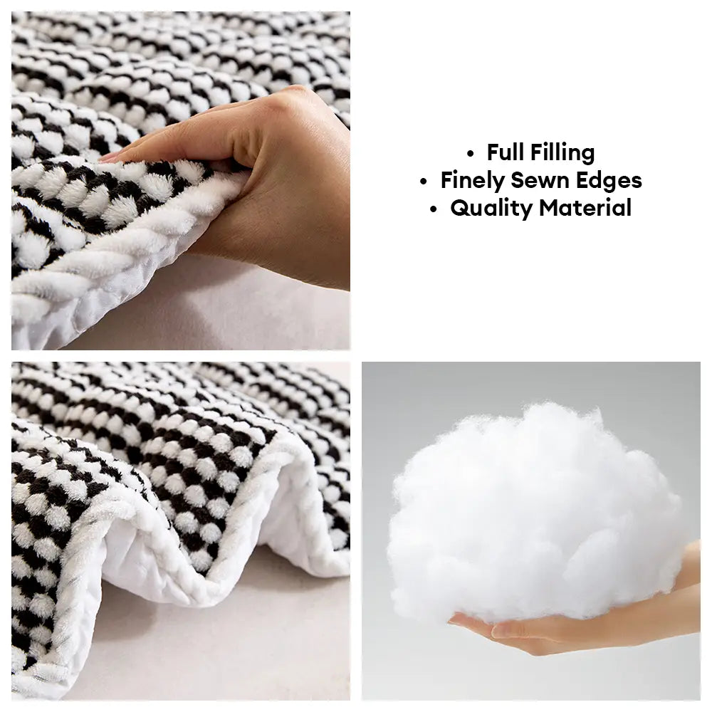 Thick Quilted Anti-Slip Plush Dot Pet-Friendly Pad Sofa Cover