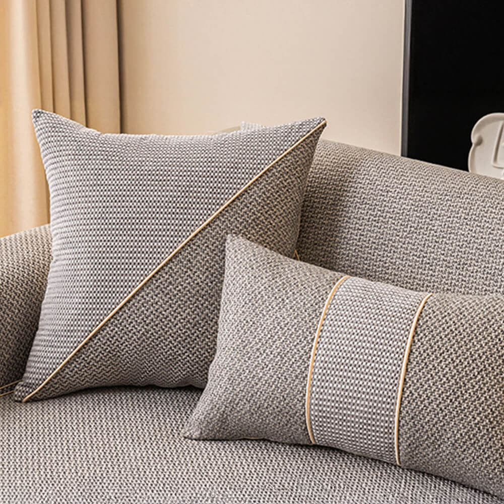 Breathable Woven Cotton Linen Non-Slip Corner Couch Cover