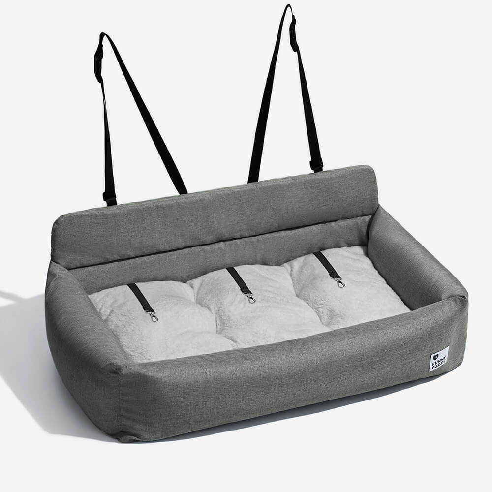 Travel Bolster Full Durable Washable Dog Car Back Seat Bed - FUNNYFUZZY