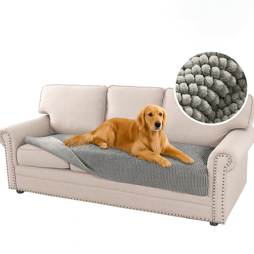 Plush Chenille Thick Sofa Protection Dirt-Resistant Non-Slip Washable Sofa Cover