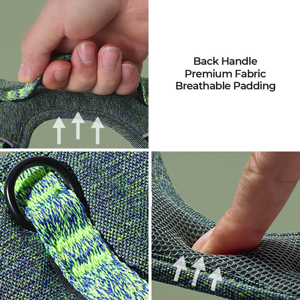 Eco-friendly Recycled Fabric No-Pull Dog Harness/Lead