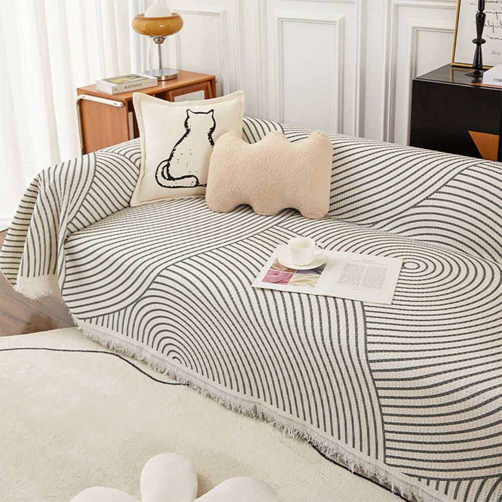 Geometric Pattern Multicolour Sofa Cover - Modern Design for a Stylish Home