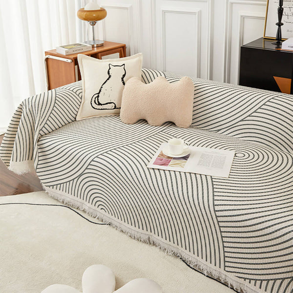 Geometric Pattern MultiColour Sofa Cover - Modern Design for a Stylish Home Sofa Throws