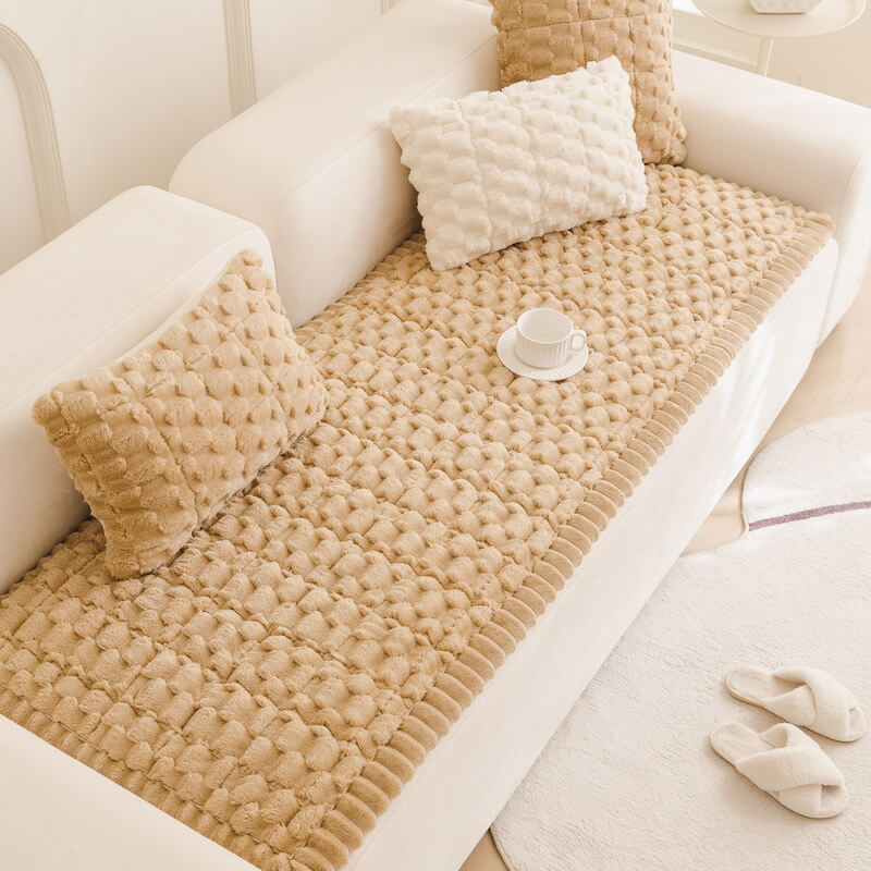 Honeycomb Plush Thickened Soft Sofa Decoration Pet Mat Sofa Cover