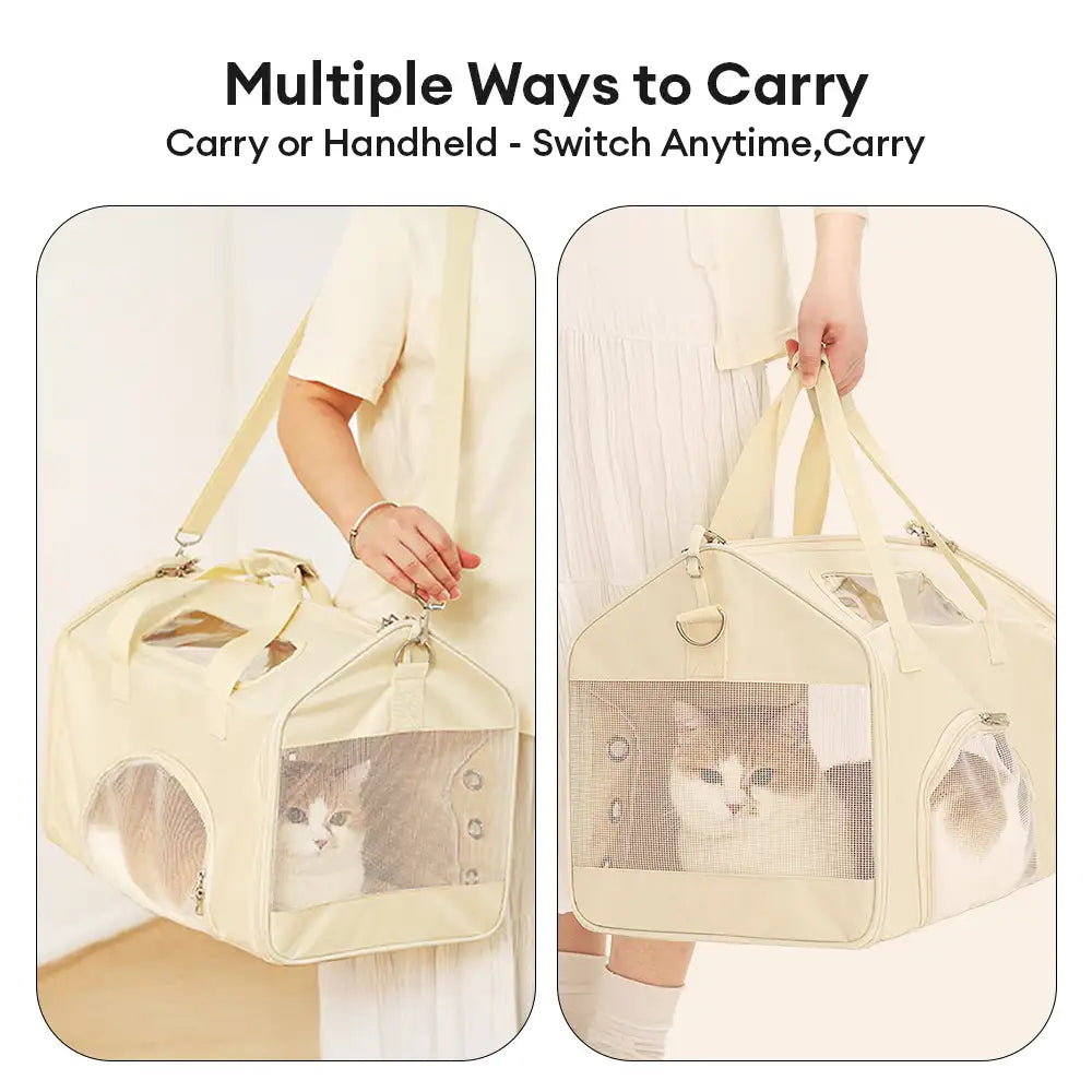 House-Shaped Breathable Foldable Large Capacity Multi-Functional Pet Carrier Bag