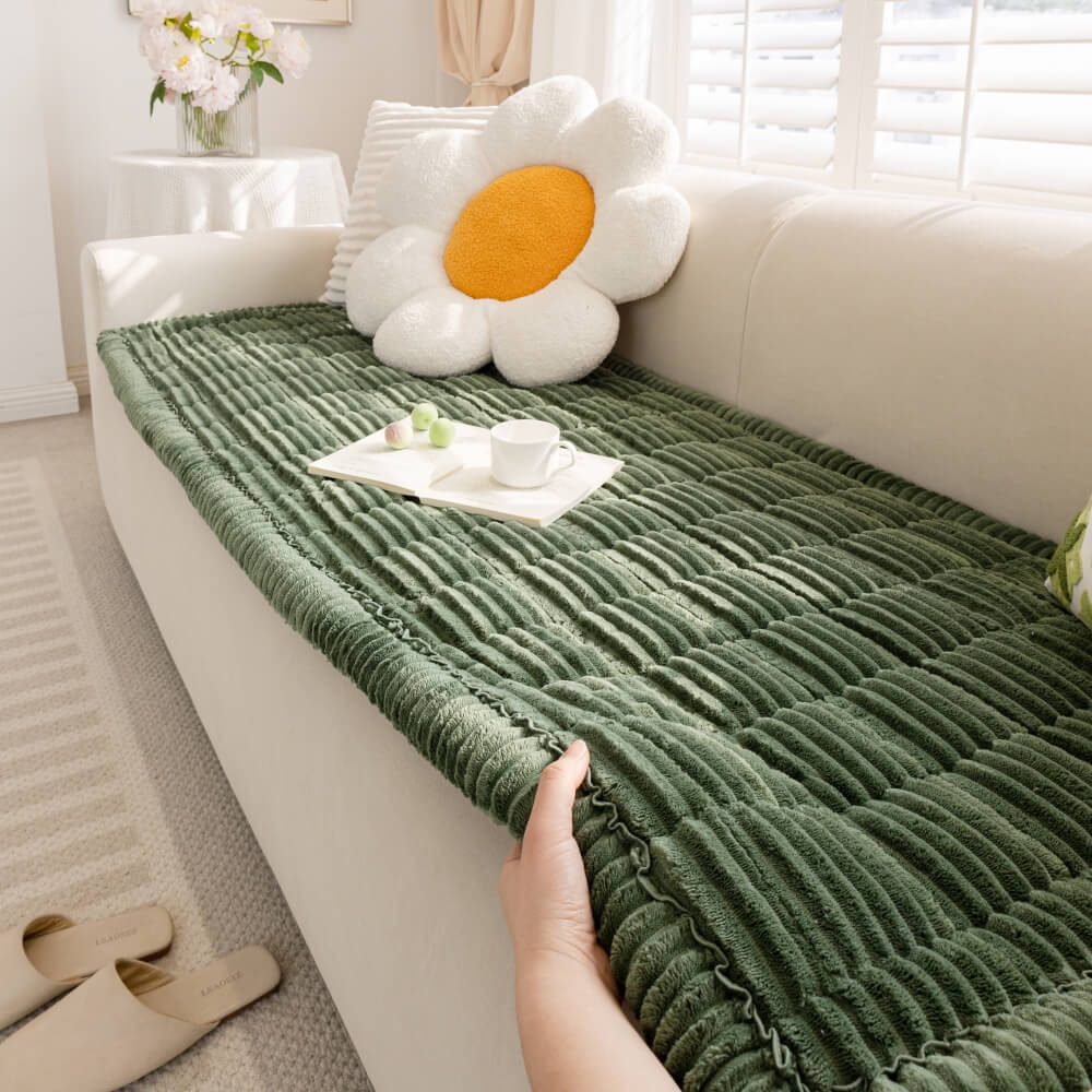 Lazy Soft Flannel Breathable Pet Mat Non-slip Corner Couch Cover