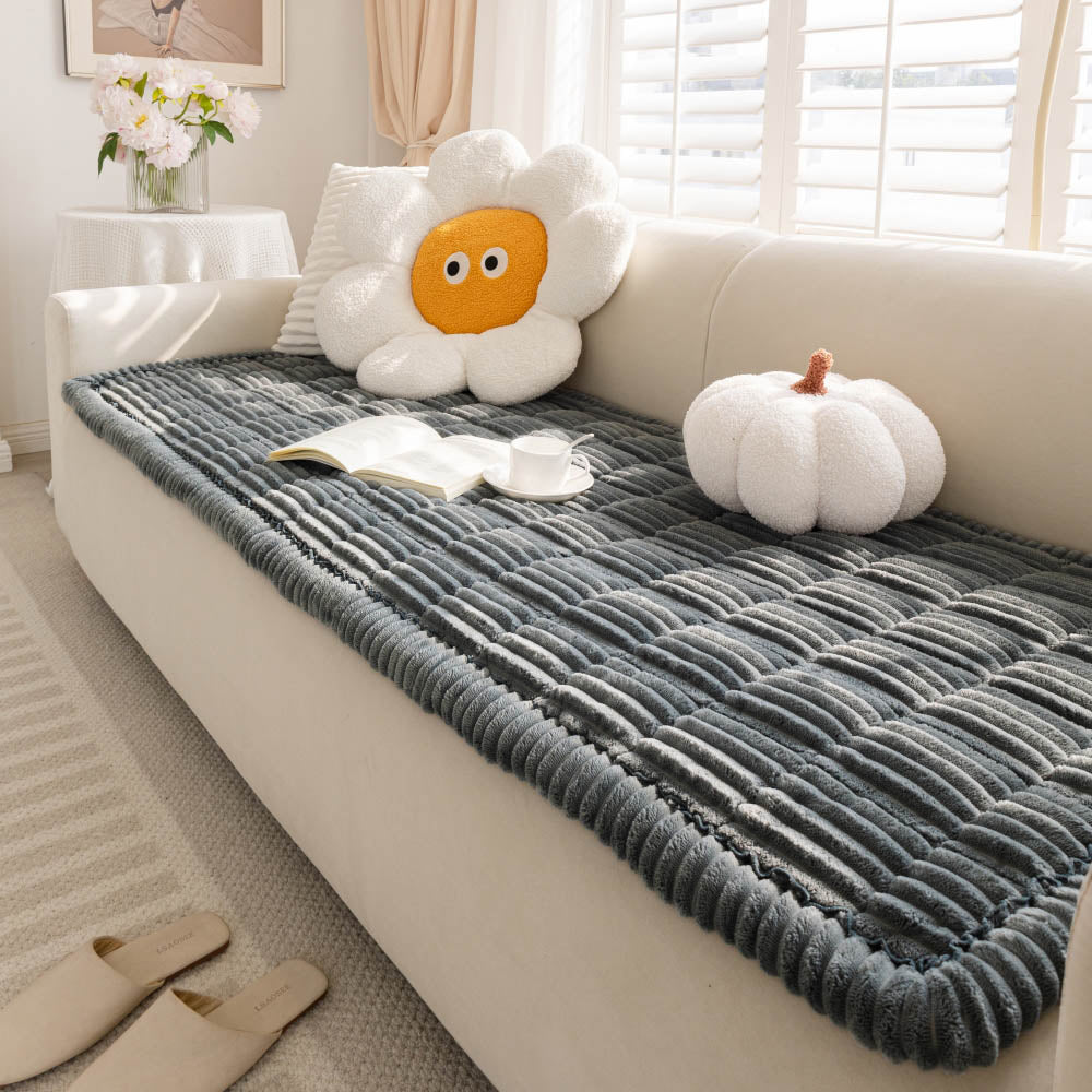 Lazy Soft Flannel Breathable Pet Mat Non-slip Corner Couch Cover