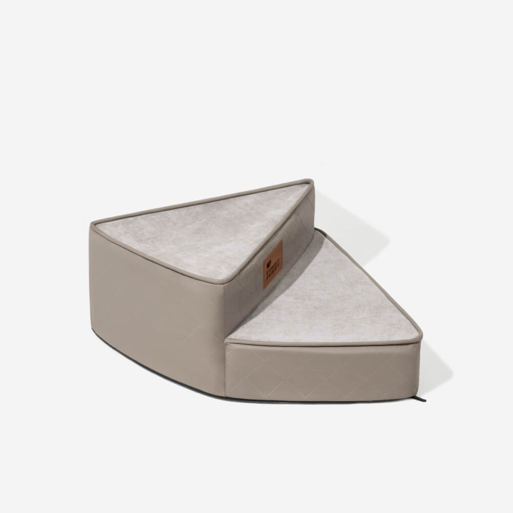 Luxe Water-repellent Faux Leather Removable Spiral Pet Steps - StepEase