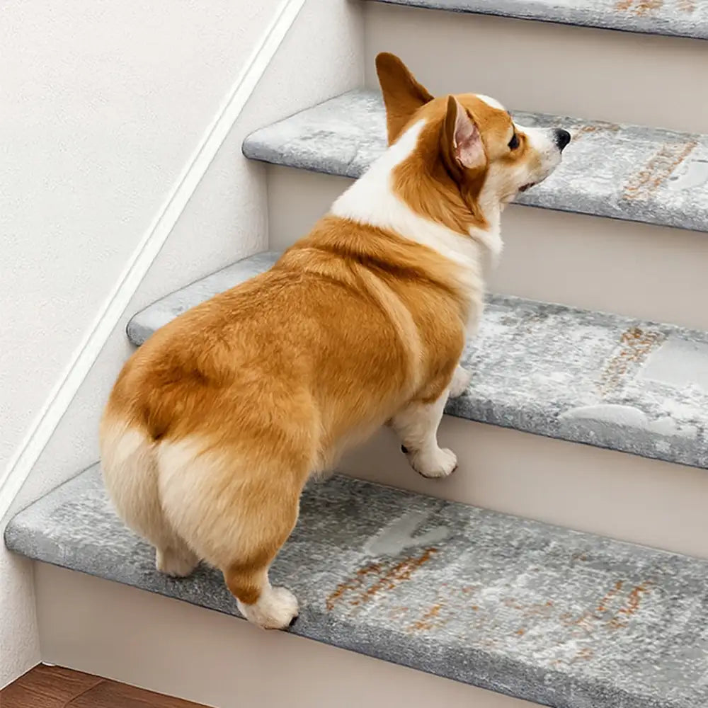 Marble Tufted Thick and Soft Bullnose Non Slip Stair Treads