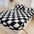 Milk Velvet Chequered Bedding Mattress Cover