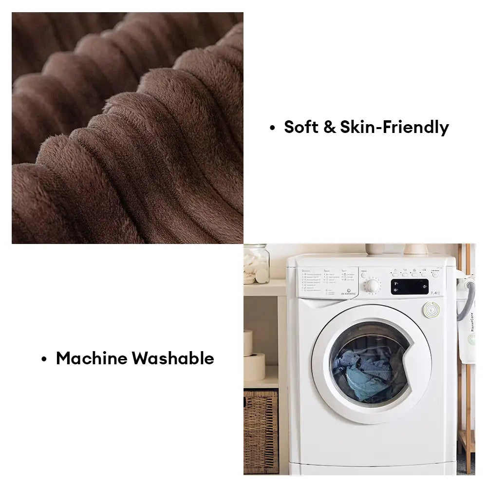 Modern Asymmetrical Stripes Soft Plush Non-Slip Sofa Cover