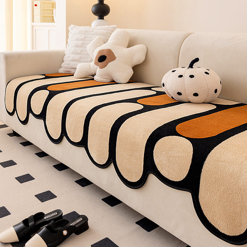 Modern Irregular-Shaped Chenille Scratch-Resistant Sofa Cover