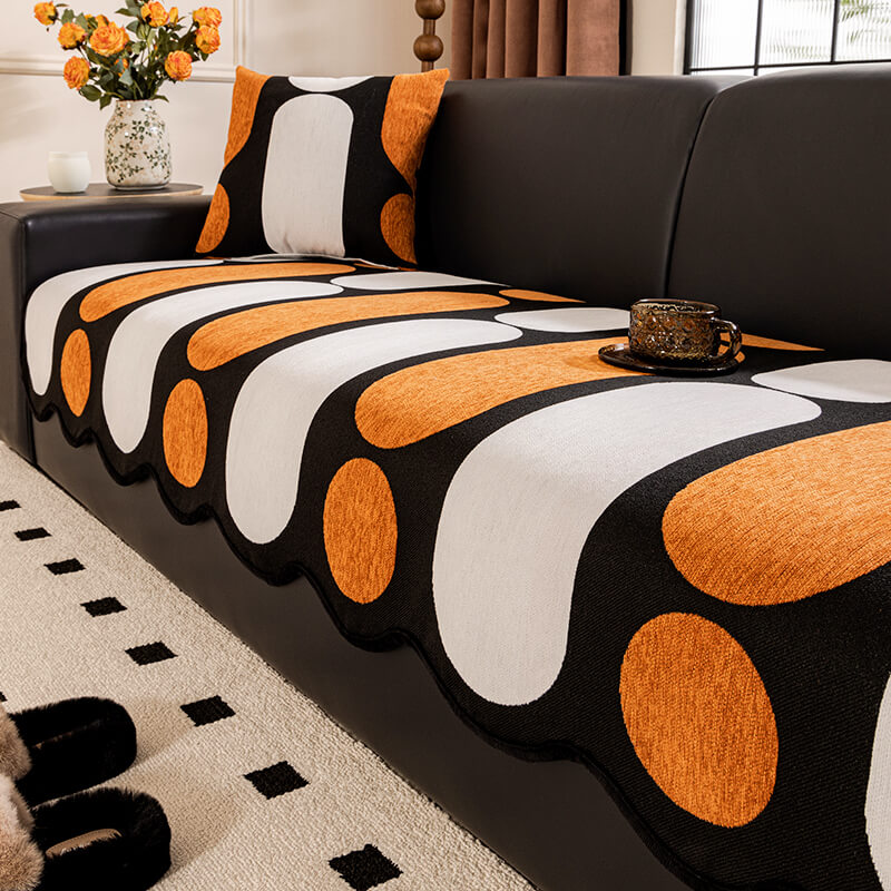 Modern Irregular-Shaped Chenille Scratch-Resistant Sofa Cover