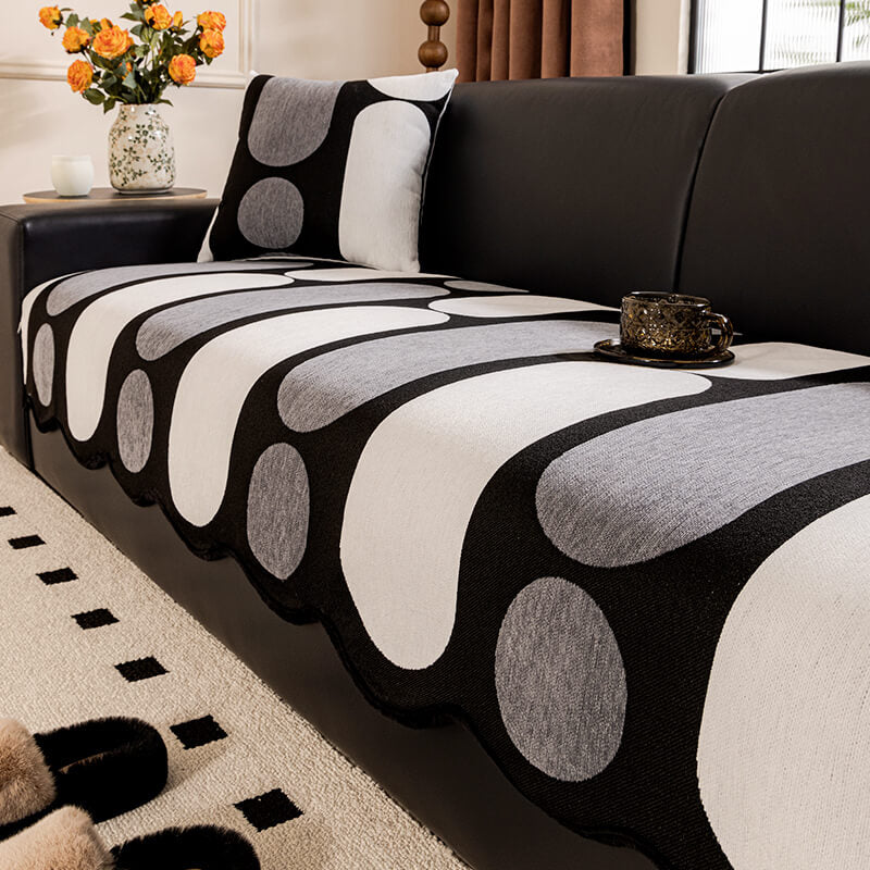 Modern Irregular-Shaped Chenille Scratch-Resistant Sofa Cover