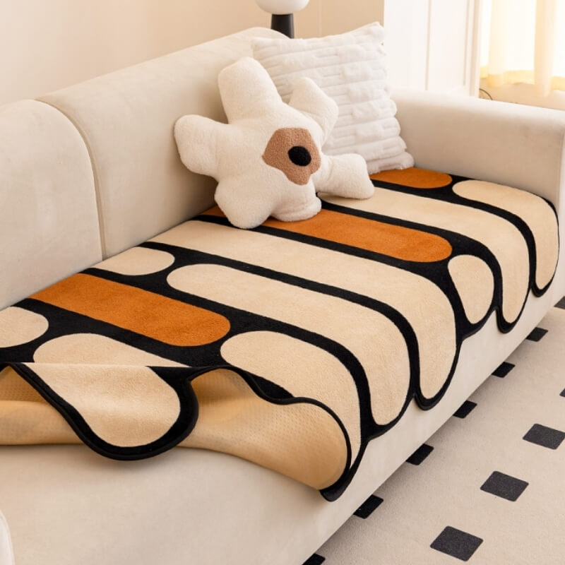 Modern Irregular-Shaped Chenille Scratch-Resistant Sofa Cover