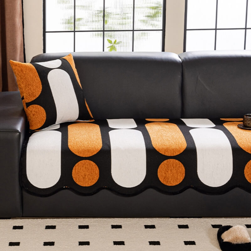 Modern Irregular-Shaped Chenille Scratch-Resistant Sofa Cover