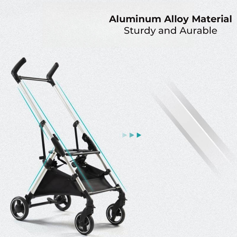 Multifunctional 2-in-1 Pet Stroller Aluminium Alloy Dog Pram - Ultra-Light & Detachable for Puppies