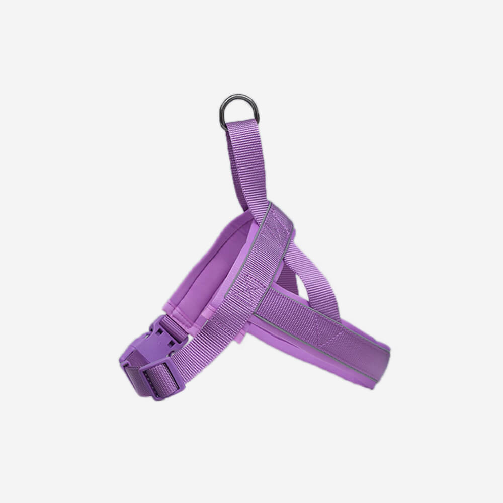 Nylon Adjustable Reflective No-Pull Dog Harness Collar and Lead