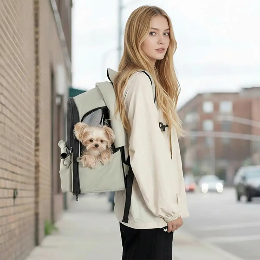 Outdoor Travel Expandable Breathable Cat Carrier Backpack with Sunshade