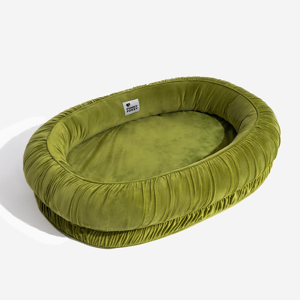 Oval Orthopaedic Support Cosy Sleeping Detachable Dog & Cat Bed