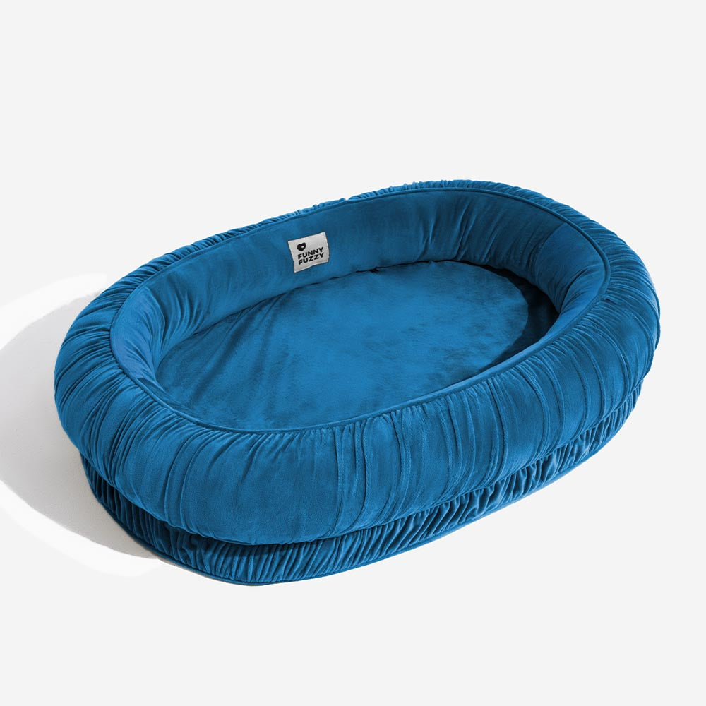 Oval Orthopaedic Support Cosy Sleeping Detachable Dog & Cat Bed