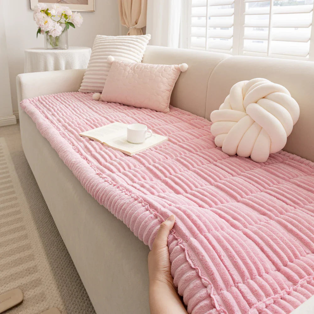 Lazy Soft Flannel Breathable Pet Mat Non-slip Corner Couch Cover