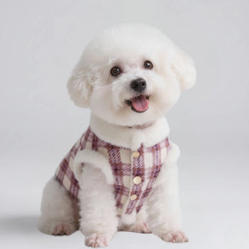 Plaid Fleece Pullover Dog Jacket - A Warm and Stylish Winter Jacket Dog Jumper
