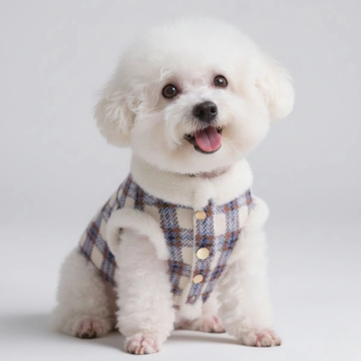 Plaid Fleece Pullover Dog Jacket - A Warm and Stylish Winter Jacket Dog Jumper