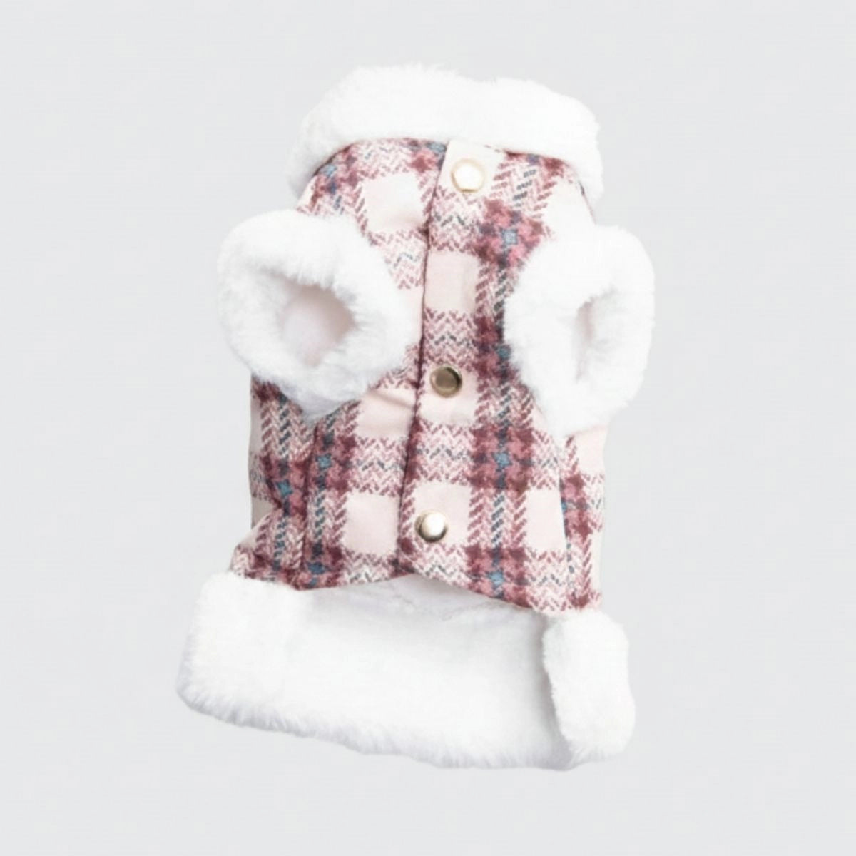 Plaid Fleece Pullover Dog Jacket - A Warm and Stylish Winter Jacket Dog Jumper