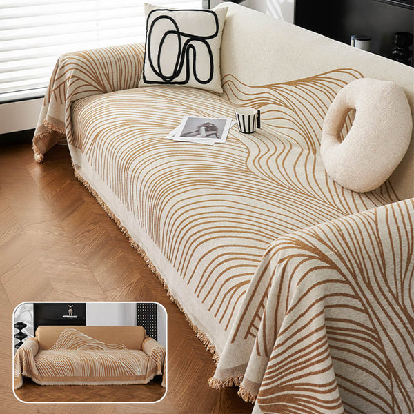 Minimalist Chenille Reversible Cat-Scratch Resistant Non-Slip Sofa Cover Sofa Throws