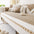 All-Season Waterproof Anti-Scratch Soft Corduroy Sofa Cover with Pom-poms