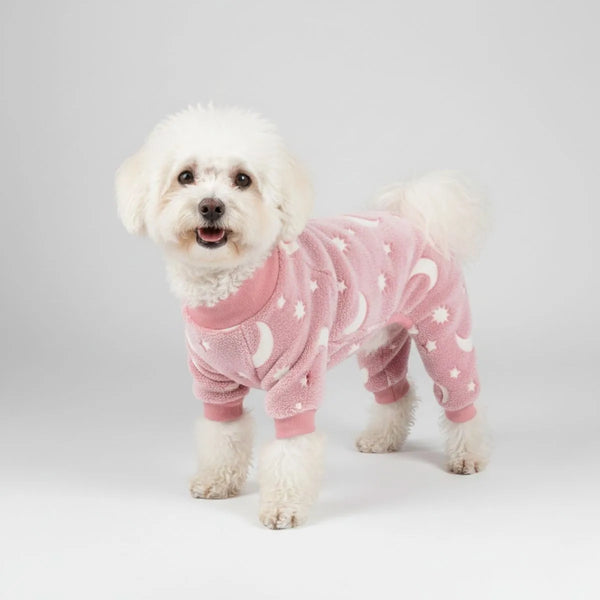 Soft and Cosy Moon & Stars Dog Pyjamas - Perfect for Year-Round Comfort Dog Clothes