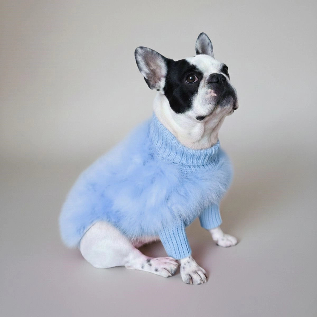 Soft Fluffy Fashion Luxurious Dog Clothes Turtleneck Knit Dog Jumper