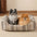Scratch-Resistant Breathable Neck Support Square Bolster Pet Bed Dog Bed