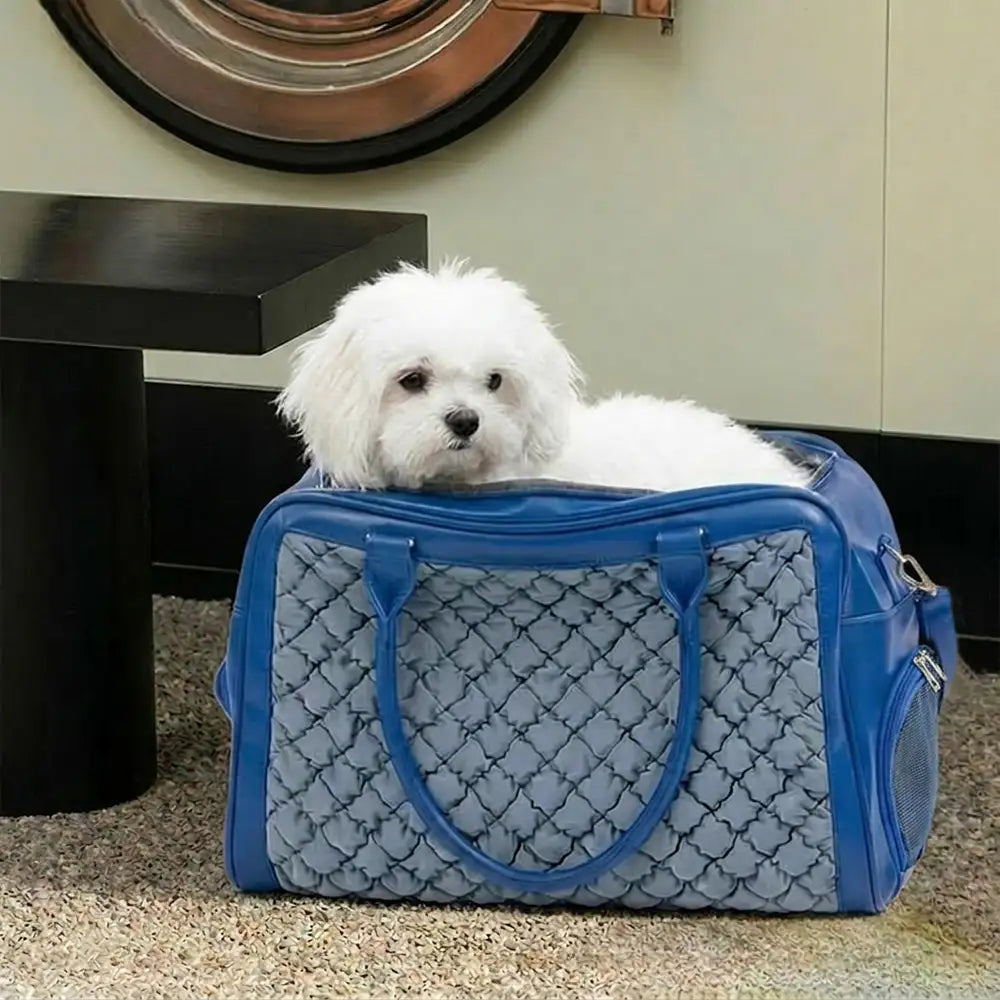 Stylish Quilted Patchwork Breathable Lightweight Pet Backpack Carrier Bag Dog Cat Carrier