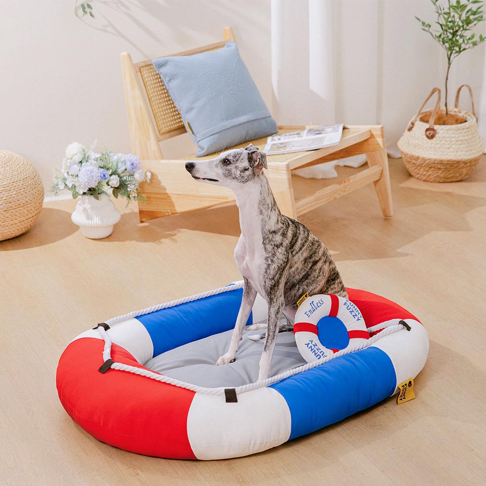Summer Cooling Waterproof Boat-Shaped Pet Bed with Pillow – Chill Raft