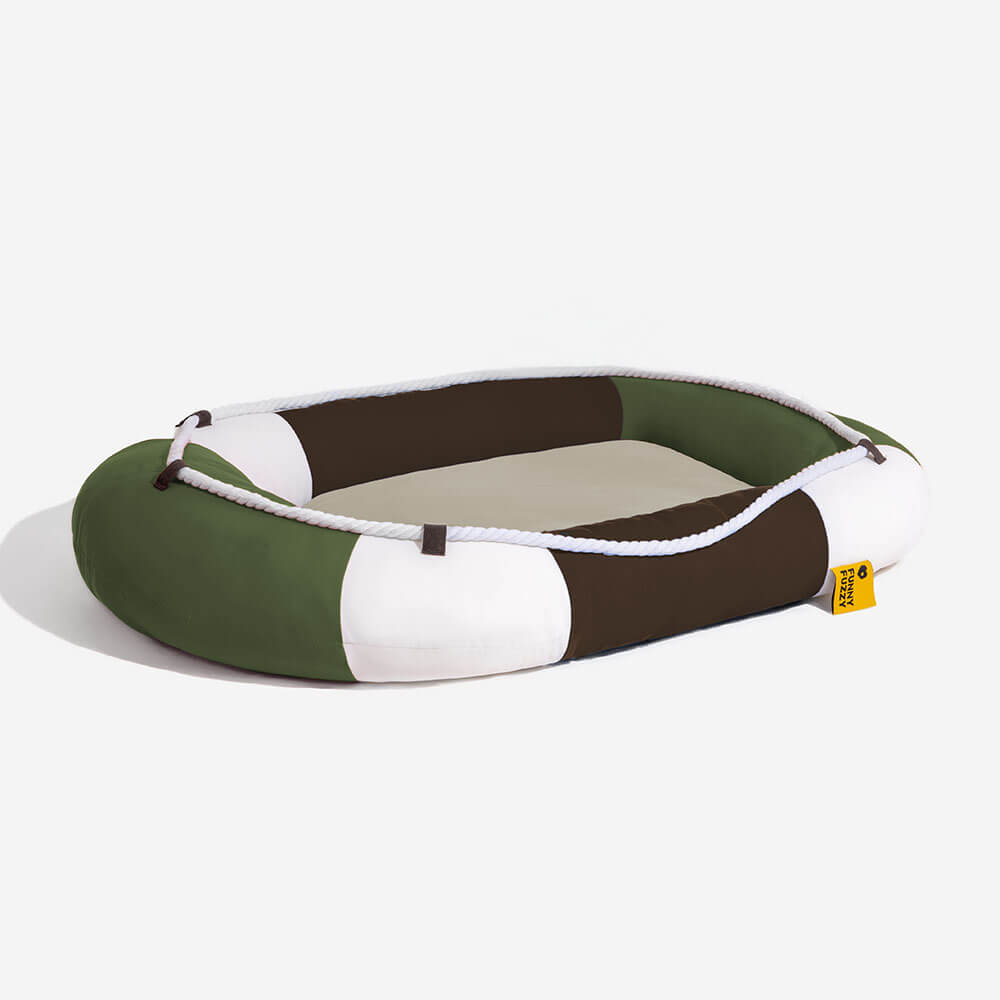 Summer Cooling Waterproof Boat-Shaped Pet Bed with Pillow – Chill Raft