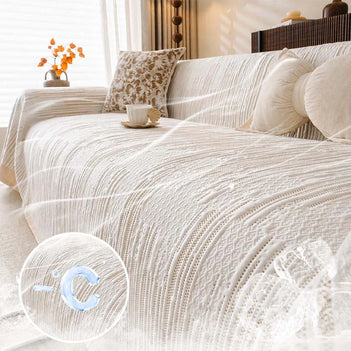 Textured Cooling Breathable Heat-Absorbing Multi-Functional Sofa Throw Blanket  Sofa Cover