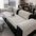 Thickened Short Plush Leaf Pattern Scratch Resistant Non-Slip Sofa Cover
