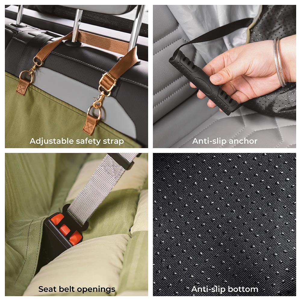 Travel Bolster Safety Back Seat Large Dog Car Seat Bed - Roadtrip