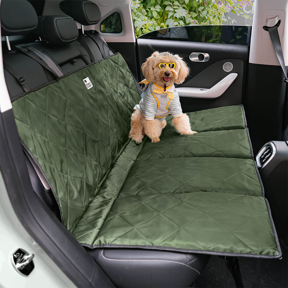 Travel Portable & Waterproof Folding Dog Car Back Seat Cover