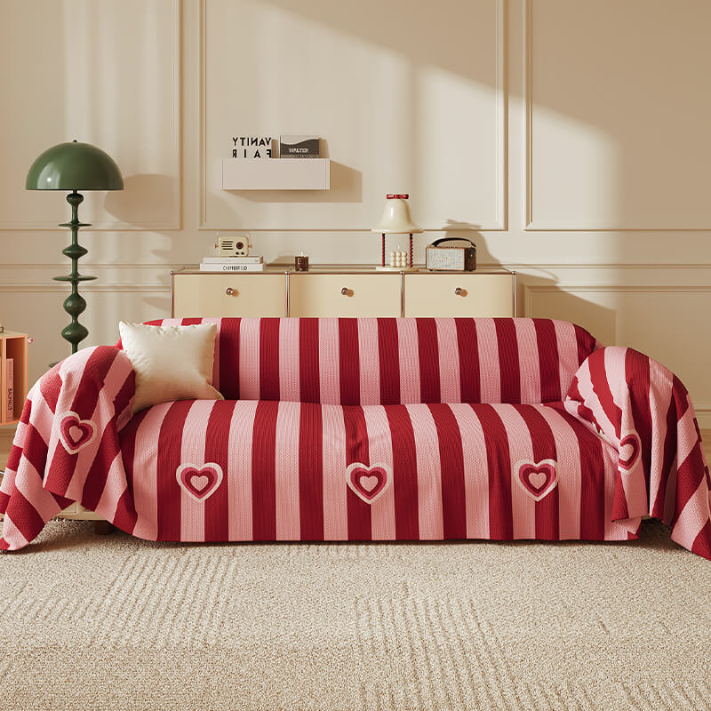 Trendy Striped Chenille Breathable Sofa protection Sofa Cover