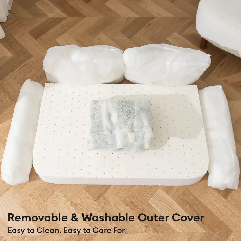 Trendy Tie-Dye Faux Lamb Wool Spine Protection Snuggly Dog Sofa Bed