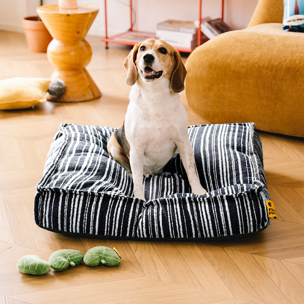 Sustainable Storage Pouf Ottoman & Boucle Dog Bed - Funnyfuzzy SnugNest