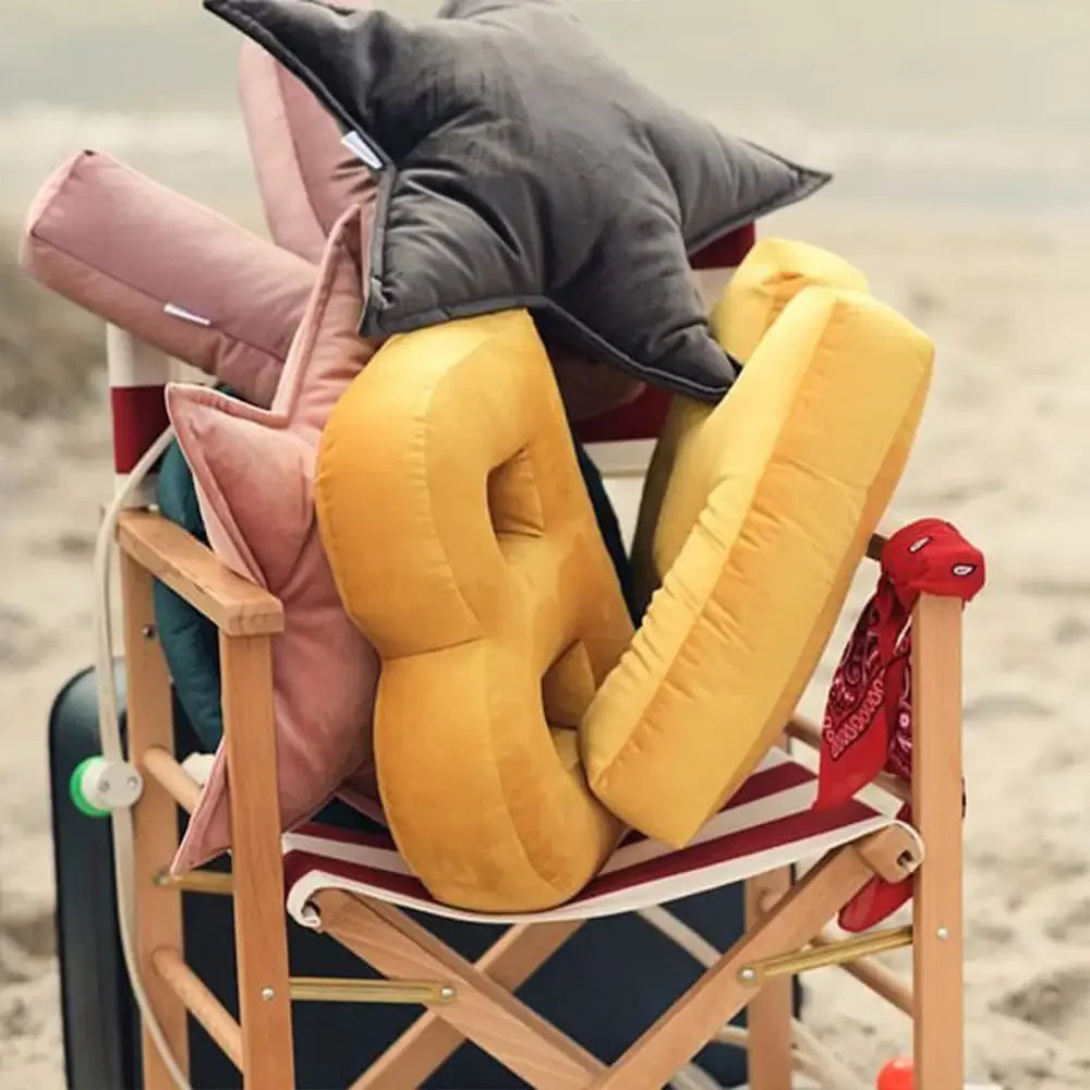 Velvet Letter Hugging Sofa Pillow