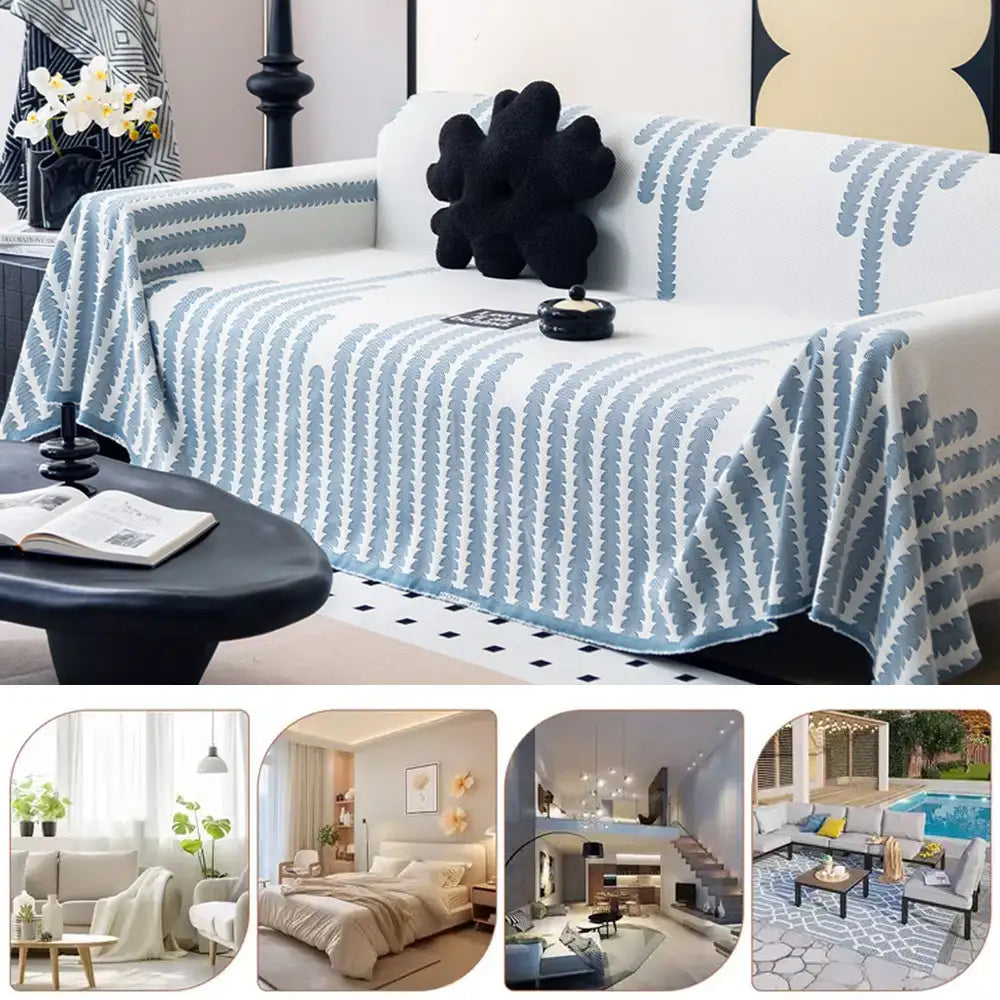 Cooling Ice Silk Breathable  Sofa Throw Blanket Washable Sofa Cover
