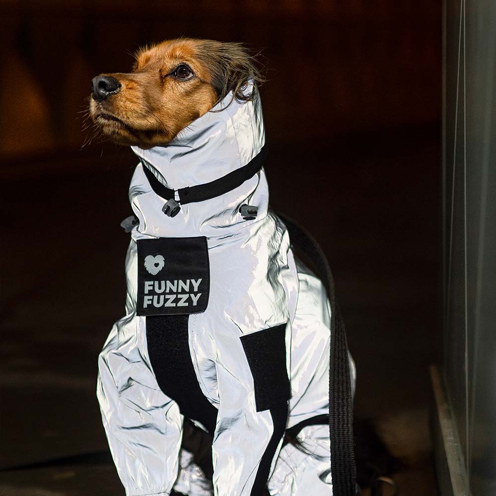 Reflective All-weather Waterproof Space Coat Dog Rain Coat