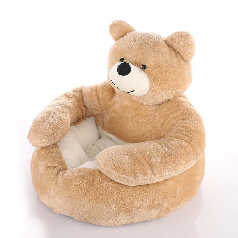Cute Detachable Cuddle Bear Dog & Cat Bed