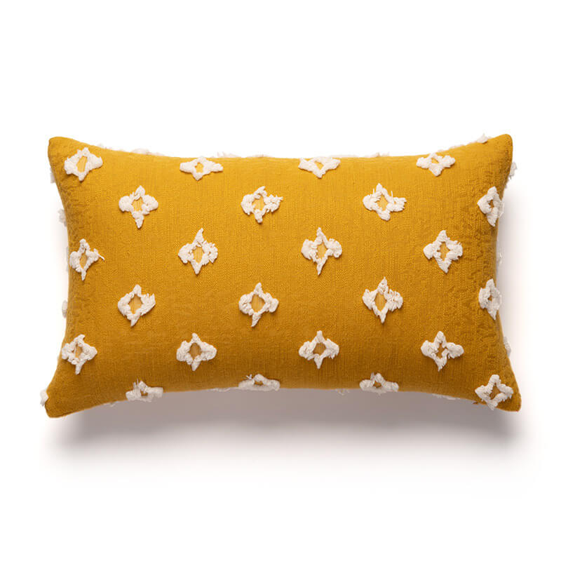 Embroidered Daisy Pillow Sofa Cushion